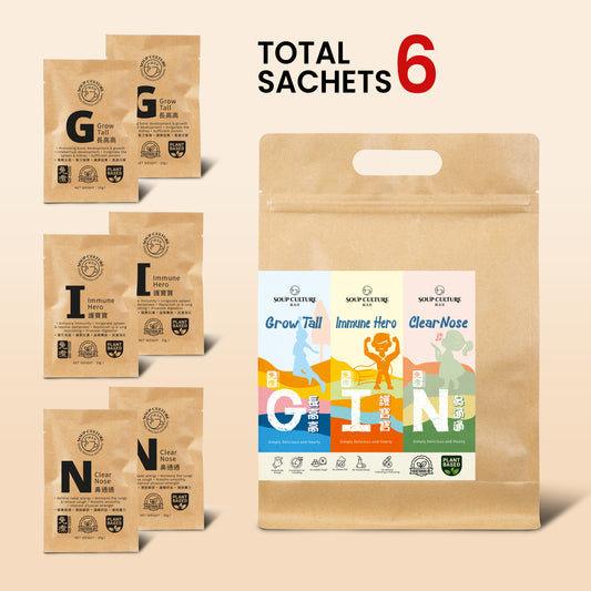 Kid Trial Pack: G,I,N (3 flavours, 2 sachets each)